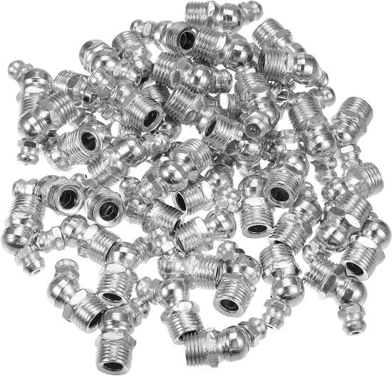 Set di 50 manicotti per autolavaggio a 45 gradi M10x1,0 - Acciaio inossidabile zincato