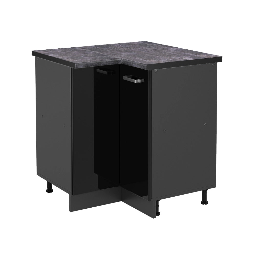Vicco Mobile ad angolo cucina Nero lucido 75.6 cm , PL Antracite