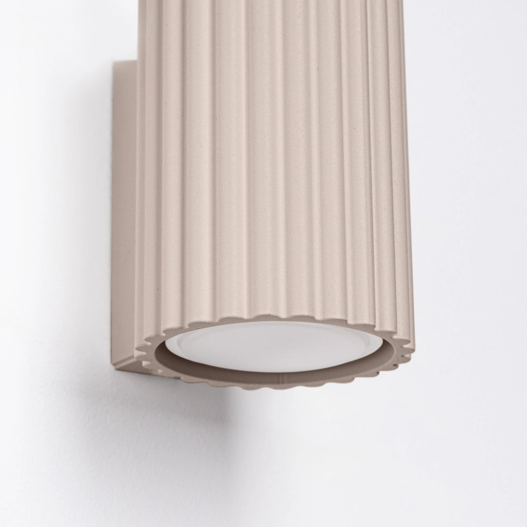 Applique GRAVIO taupe tubo scanalato 10cm GU10 su/giù