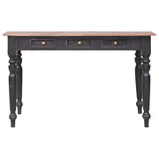 vidaXL Scrivania con 3 Cassetti 117x57x75 cm Legno Massello di Mogano