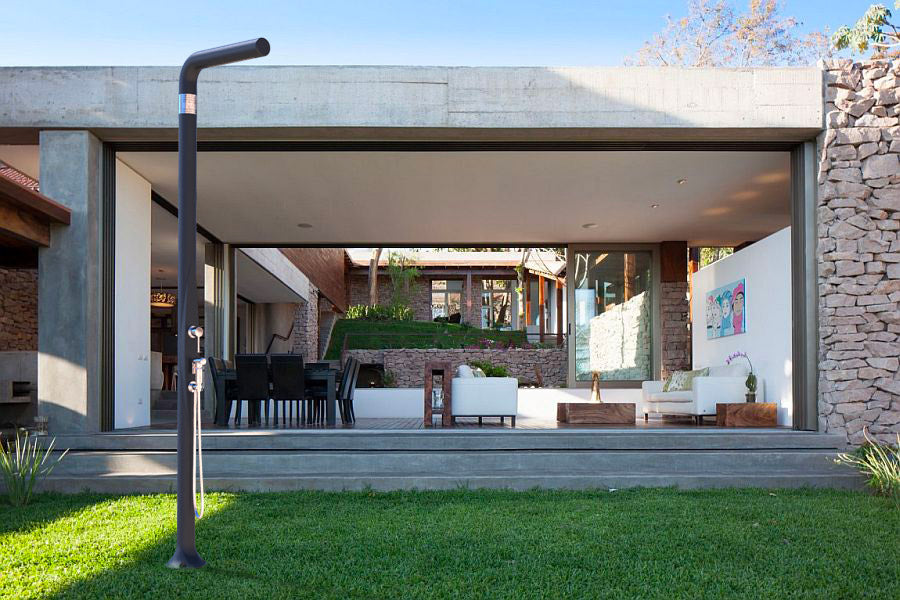 Doccia da Esterno Giardino Miscelatore Deviatore e Doccetta Mobile Arkema Funny Yang Antracite