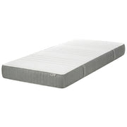 Materasso in schiuma bianco e grigio EU Singolo Duro con cerniera e copertura in poliestere 90 x 200 cm rimovibile Accessori per la camera da letto