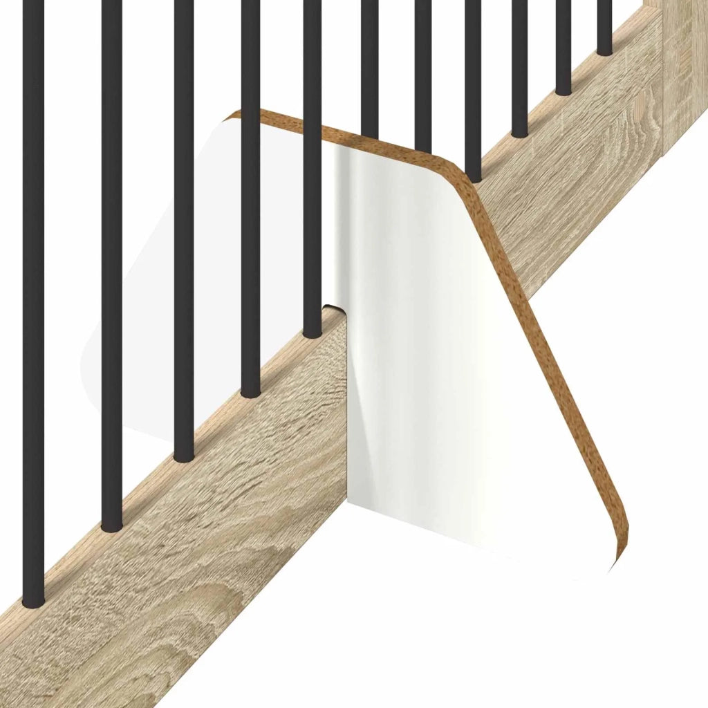 Cancello per cani con supporti 2 pcs Rovere Sonoma 100 x 100 cm 892026
