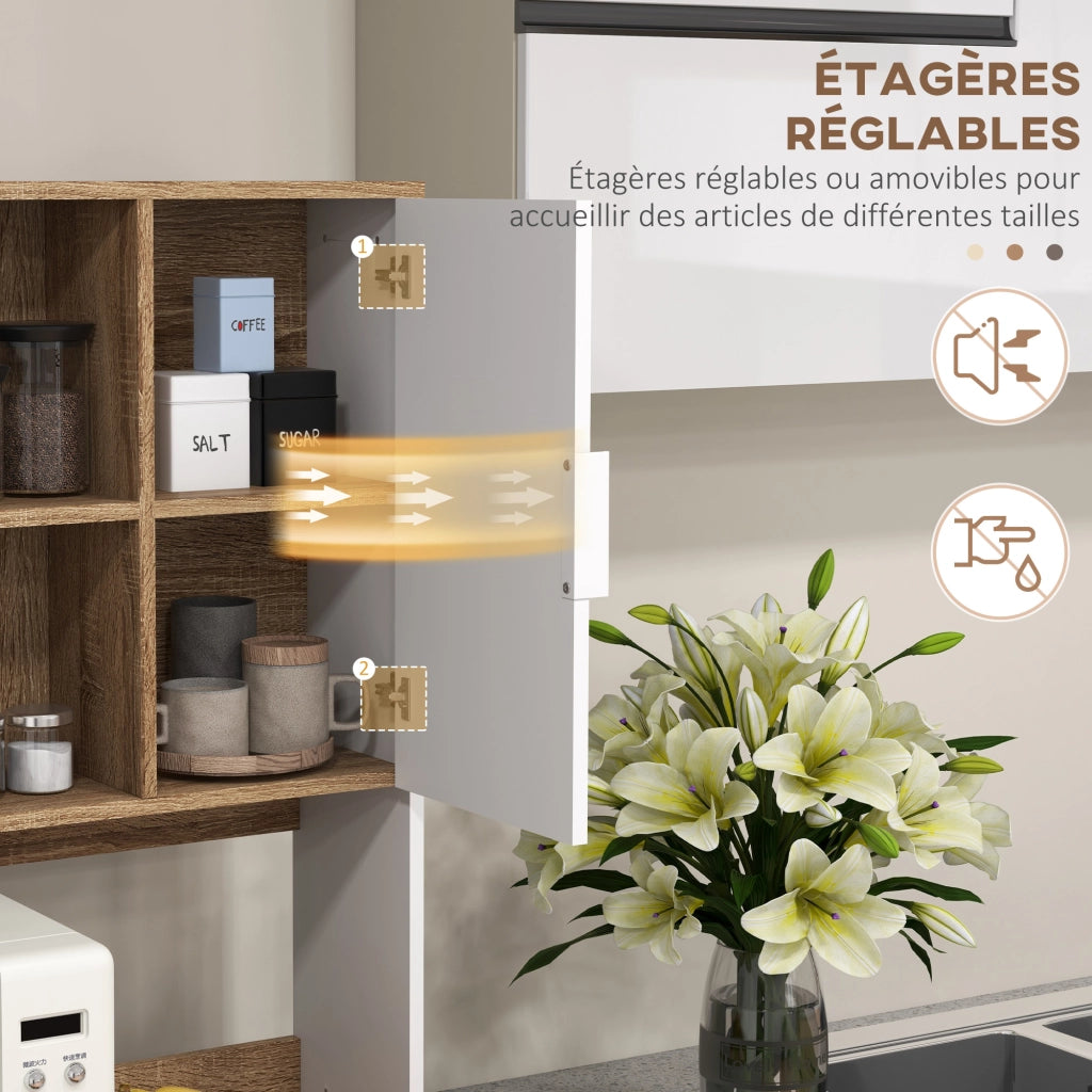 Armadio da cucina ¨C zephmum ¨C bianco 80x40x180 cm