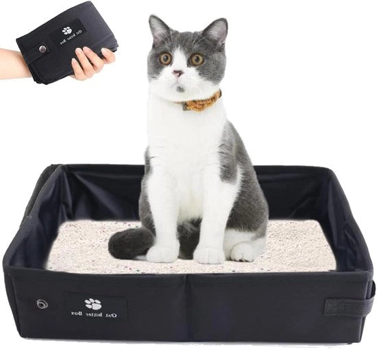 Portatile e pieghevole gabinetto per gatti da viaggio - Impermeabile e facile da pulire - Utile gabinetto per animali domestici - 45 x 35 cm