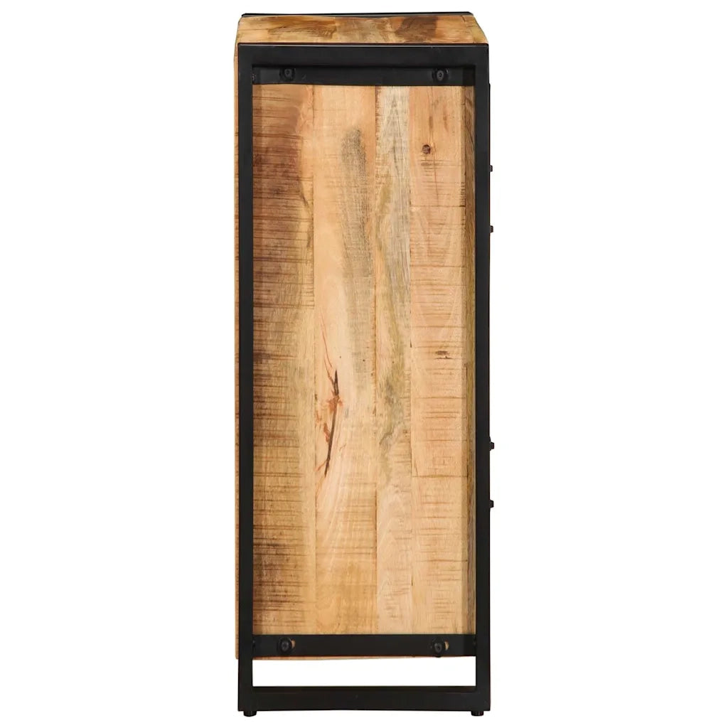 Credenza 55x35x70 cm in Legno Massello di Mango Grezzo