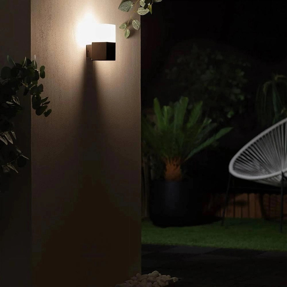 Trade Shop - Applique A Muro Per Esterno Lampada Da Parete In Alluminio Attacco E27 Ip44 B160 - Nero