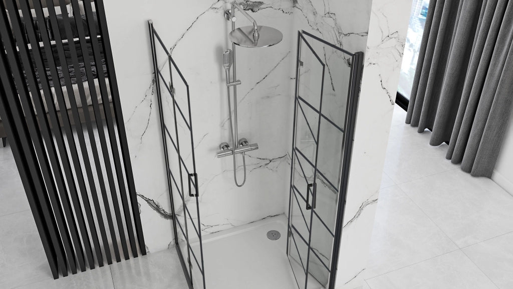 Cabina Doccia Rea Molier Black Double 80x100
