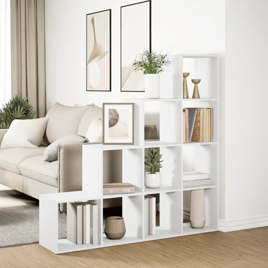Libreria Divisorio 4 Ripiani Bianca 131,5x29x131,5cm Truciolato 857967