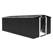 Casetta da giardino cabina ripostiglio casetta da esterno robusta casetta per attrezzi 257 x 489 x 181 cm metallo antracite 02_0022170