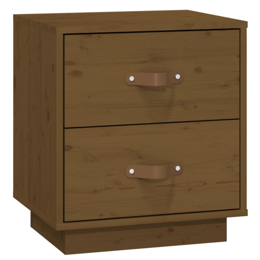 Comodini 2 pz Miele 40x34x45 cm in Legno Massello di Pino cod mxl 29900