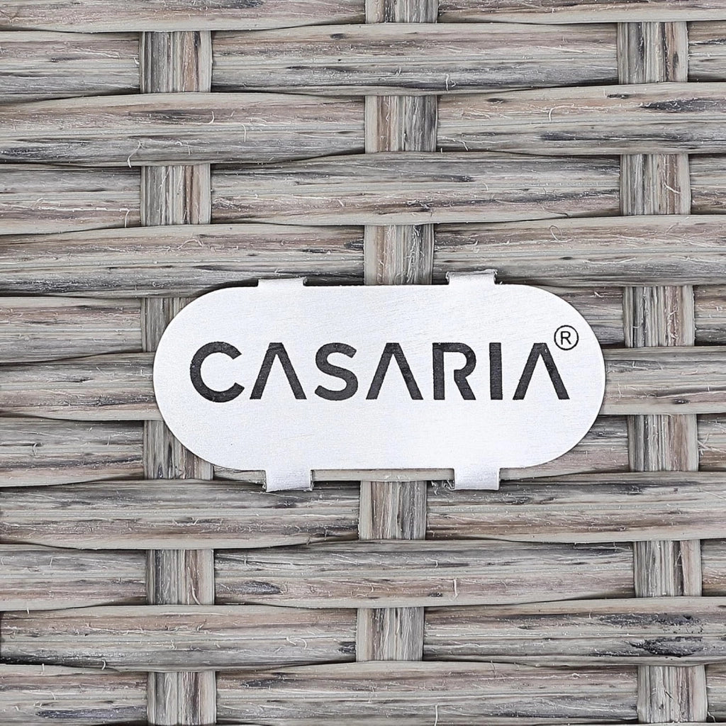 ® Tavolo Rotondo da Giardino Polyrattan Ø 60 Piano in Vetro 5mm Altezza Regolabile Tavolino Terrazza Balcone