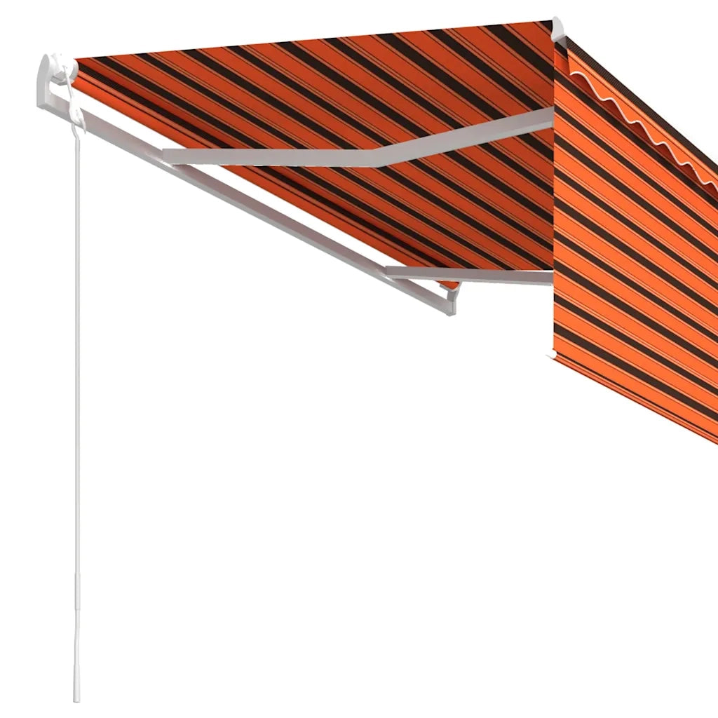 Tenda Retrattile Automatica Parasole 3,5x2,5m Arancio Marrone   cod mxl 68326