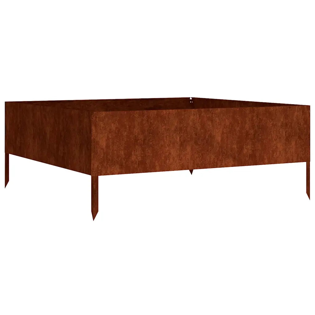 Fioriera Rialzata da Giardino 100x100x41 cm in Acciaio Corten 824516