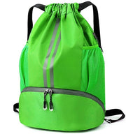 Zaino Sportivo Impermeabile con Tasca per Scarpe - Flessibile - Sostenibile - Grande Capacità - 32 x 15 x 47 cm