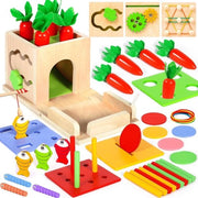 Giocattolo in legno per bambini da 1 a 2 anni, programma di allenamento motorio 8 in 1, adatto per bambini da 1 anno, set di feste per Natale, compleanni, Pasqua e Ringraziamento, adatto per bambini da 1 a 4 anni.