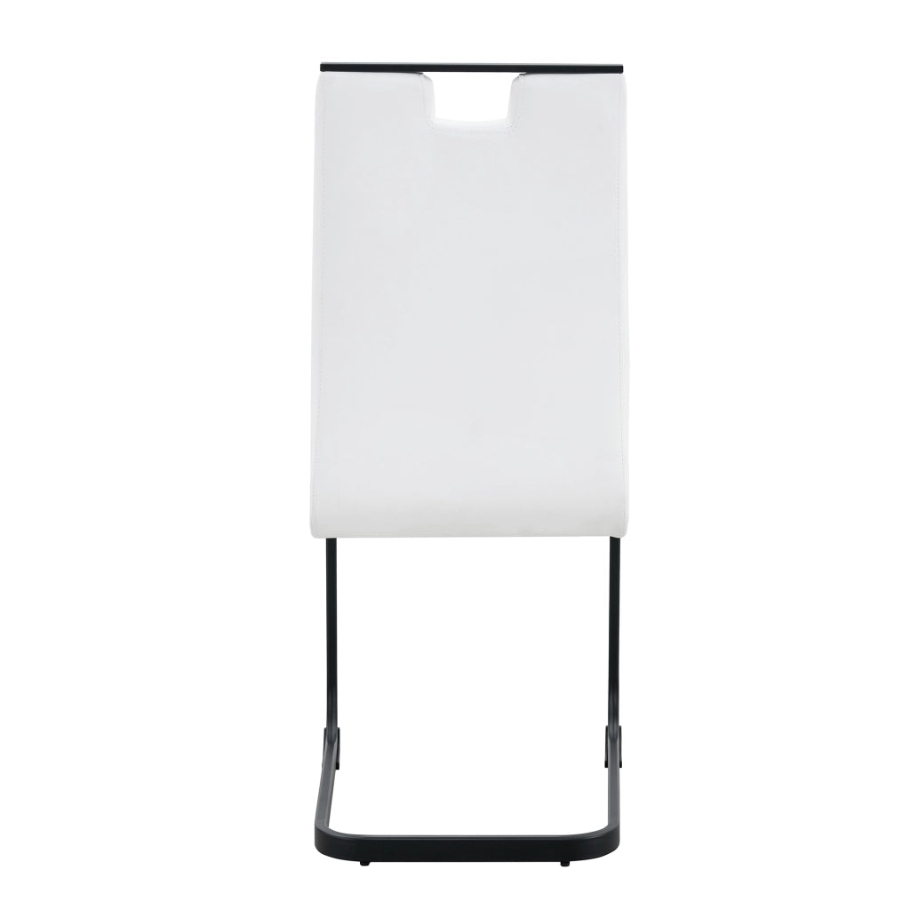 Set 2 Sedie da Pranzo in PU ¨C MINIMAL ¨C Bianche, Design Moderno
