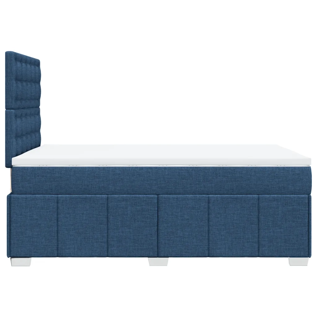 Giroletto a Molle con Materasso Blu 120x200 cm in Tessuto