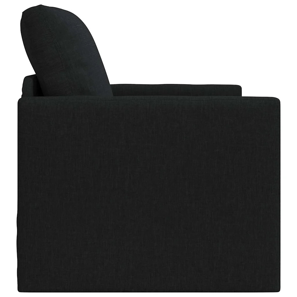 Divano letto | Sof¨¤ letto | Letto singolo Nero 74 x 77 x 81 cm Tessuto