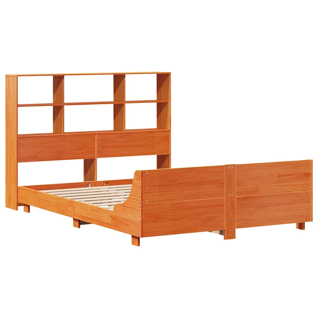 Giroletto senza Materasso Marrone Cera 120x200 cm Legno di Pino 3323694