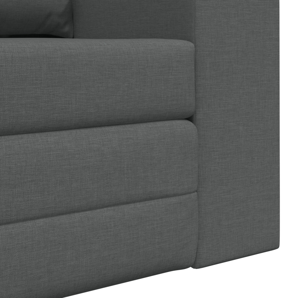 Divano Letto vitaXL 2 in 1 Grigio Scuro 148x71x83 cm Tessuto