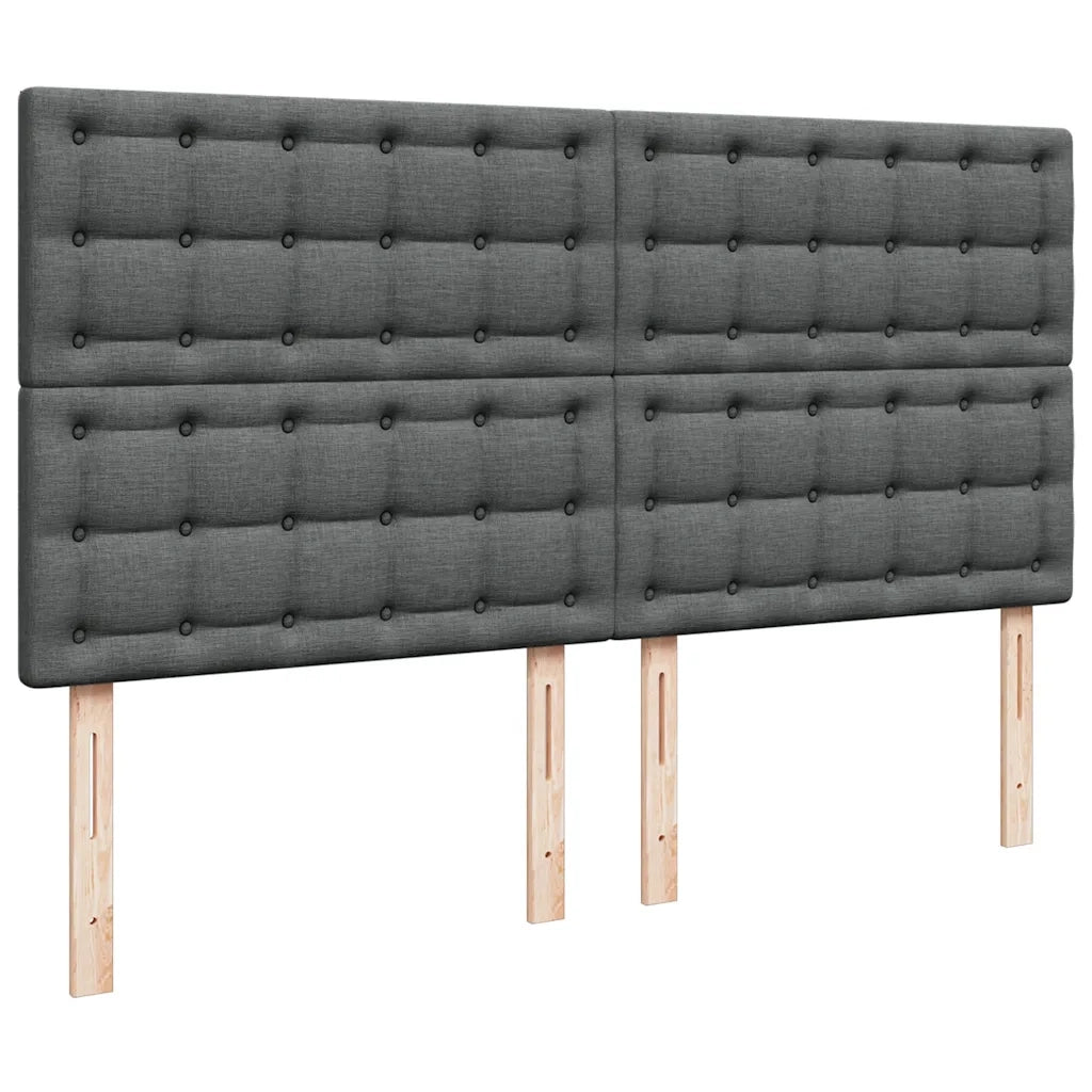 vidaXL Struttura Letto Pouf con Materasso 160x200 cm in Tessuto