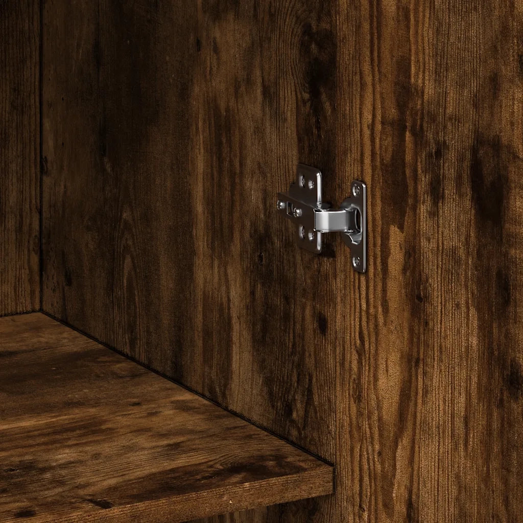 Credenza Rovere Fumo 70x42,5x185 cm in Legno Ingegnerizzato 3281431
