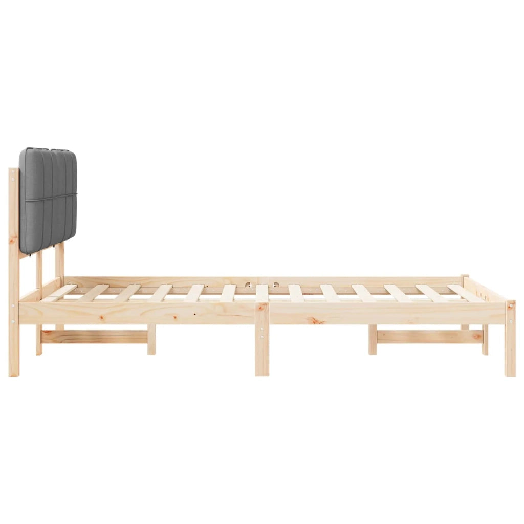 Letto con Testiera Rivestita Grigio chiaro 120 x 200 cm 877979