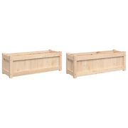 2 pz Fioriere | Cassetta per fiori | Vaso da Giardino in Legno Massello di Pino