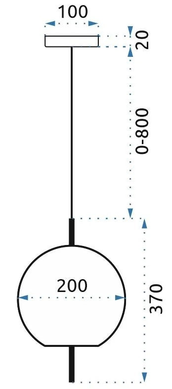 Lampada Da Soffitto Pensile Di Vetro Palla Bianco APP669-1CP