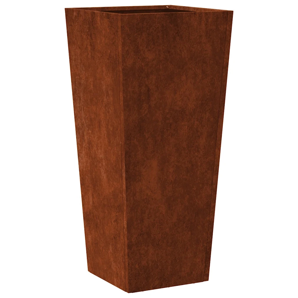 Fioriera da Giardino 35x35x75 cm in Acciaio Corten 851092