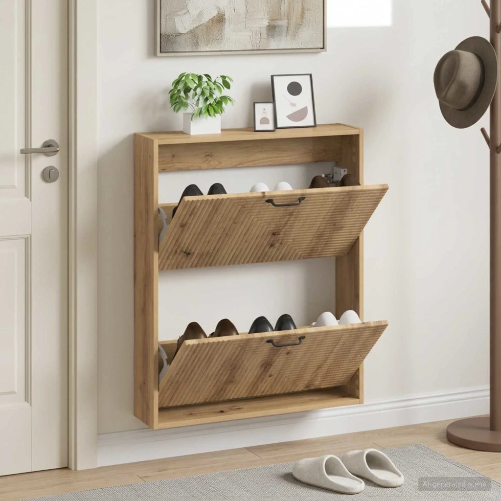 Mobiletto per Scarpe da Muro HAARLEM 71 x 17 x 86 cm 896864