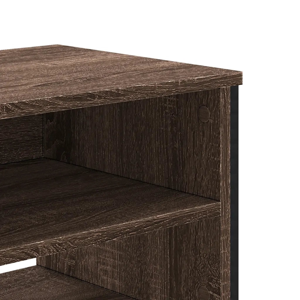Mobile Porta TV Rovere Marrone 122x34x41cm in Legno Multistrato 848573