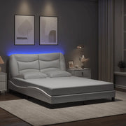 Giroletto con LED senza Materasso-Struttura Letto Hvar Bianco 140x200 cm
