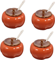 Set di 4 contenitori in vetro decorativi con coperchi - Conservazione aereostatica per spezie e snack