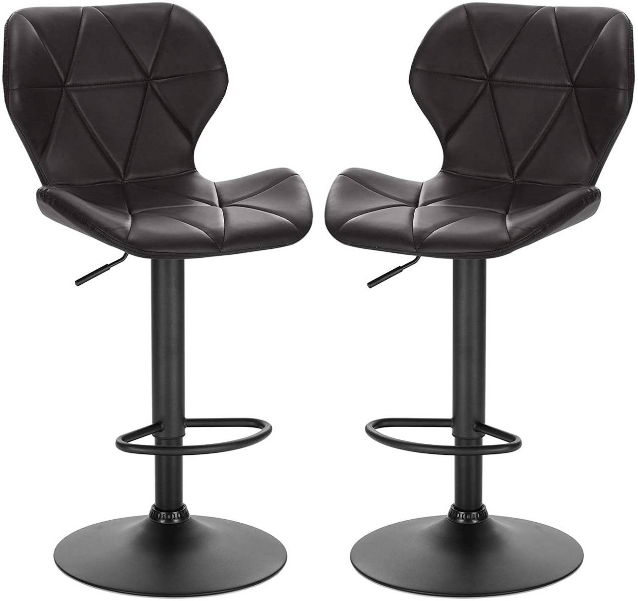 Set di 2 sgabelli da bar in sintetico antracite 19_0000163