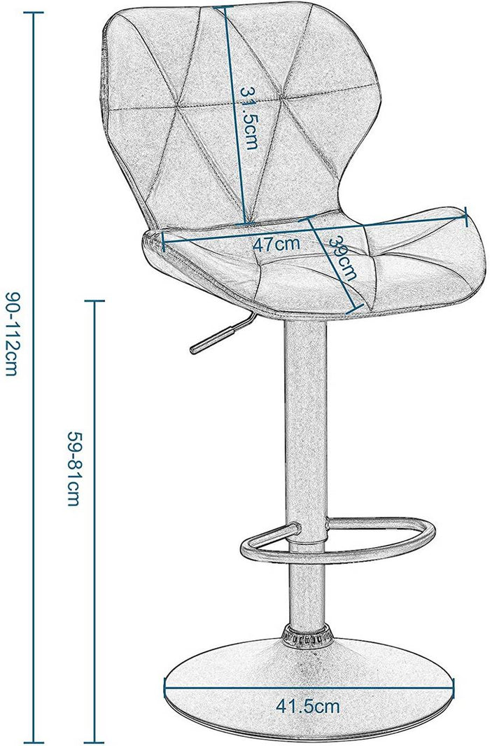 Set di 2 sgabelli da bar in sintetico antracite 19_0000163