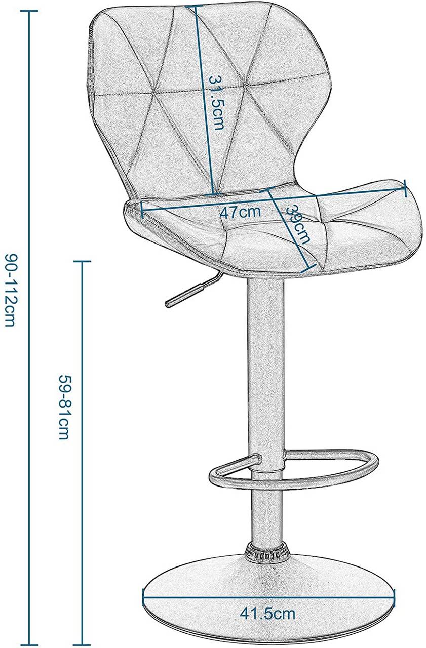 Set di 2 sgabelli da bar in sintetico antracite 19_0000163