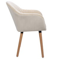 Sedie da pranzo in velluto bianco crema in 2 pezzi 19_0000368