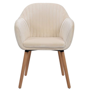 Sedie da pranzo in velluto bianco crema in 2 pezzi 19_0000368