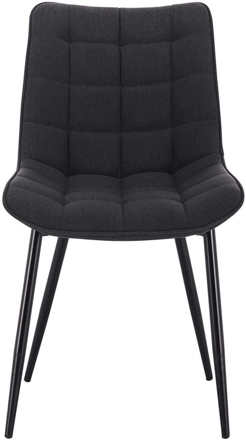 Sedie da cucina in lino 2 pezzi grigio scuro 19_0000535