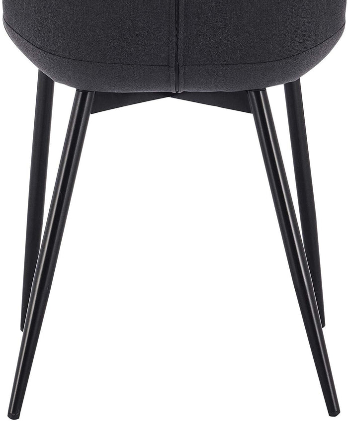 Sedie da cucina in lino 2 pezzi grigio scuro 19_0000535