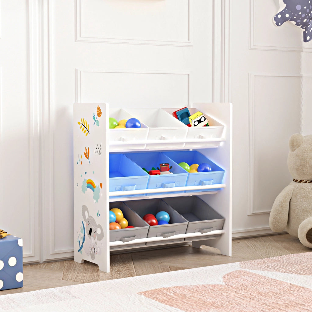 Scaffale Portaoggetti Boiro per Cameretta 60x62x30 cm Design Koala [en.casa]