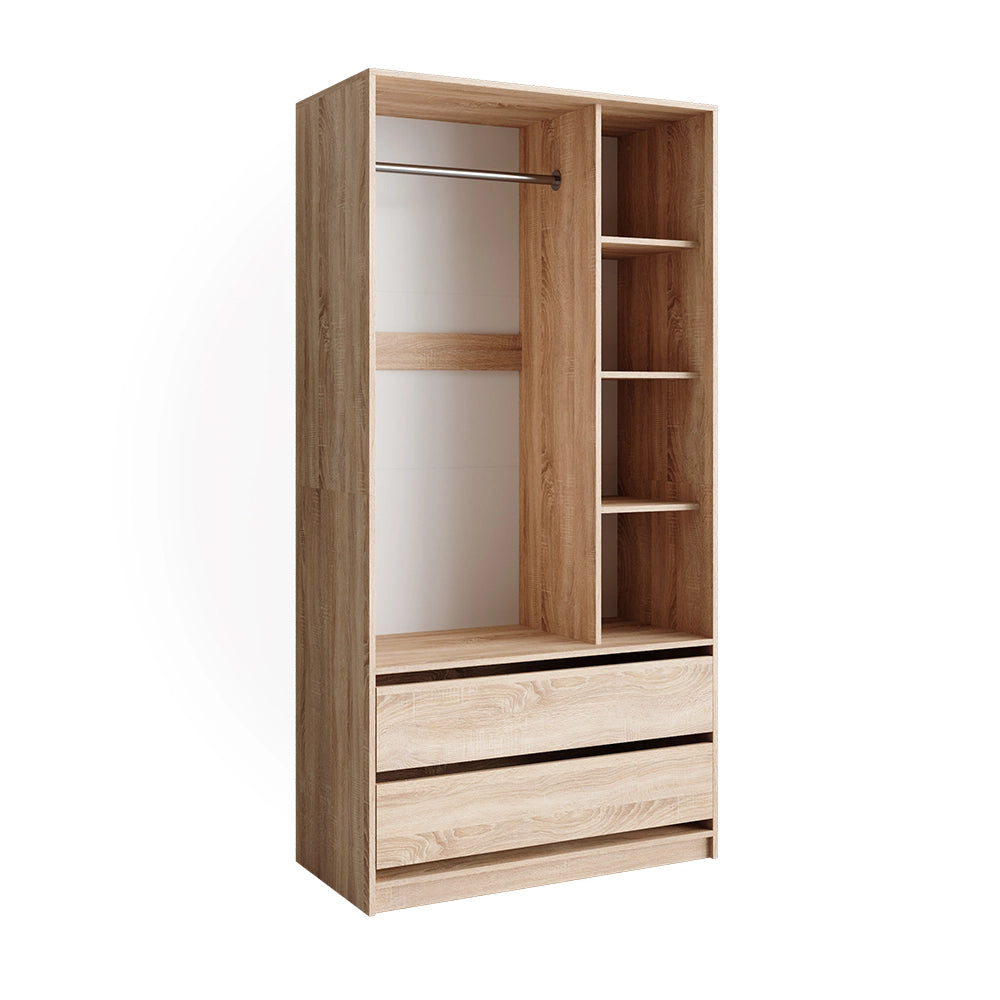 Vicco Armadio per bambini Sonoma 100 x 200 cm con 2 cassetti