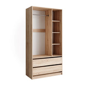 Vicco Armadio per bambini Sonoma 100 x 200 cm con 2 cassetti