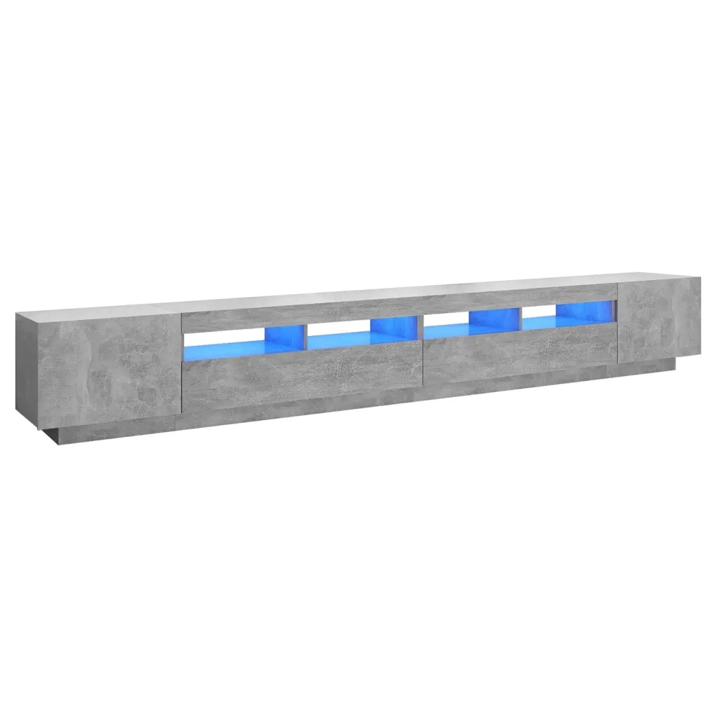 Mobile Porta TV con Luci LED Grigio Cemento 300x35x40 cm 3081928