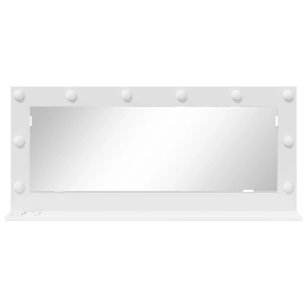 Specchio da trucco con luci LED Bianco 100x45x18 cm