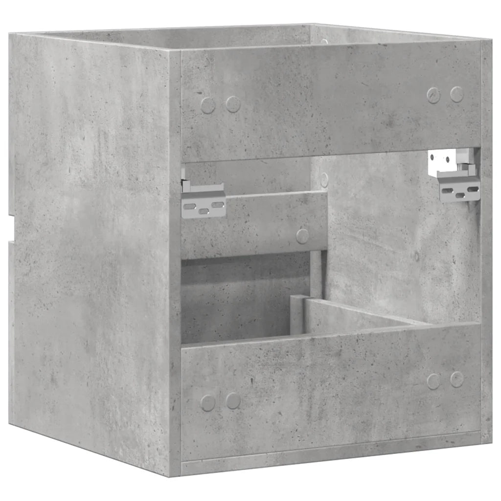 vidaXL Mobile Lavabo Grigio Cemento 41x38,5x45 cm in Legno Multistrato