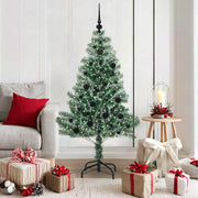 Albero di Natale Artificiale Imbiancato con Luci LED 150 cm 3396807