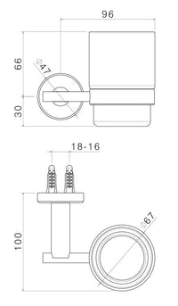 Porta Spazzolino da Parete in Acciaio Inox Satinato Nilo